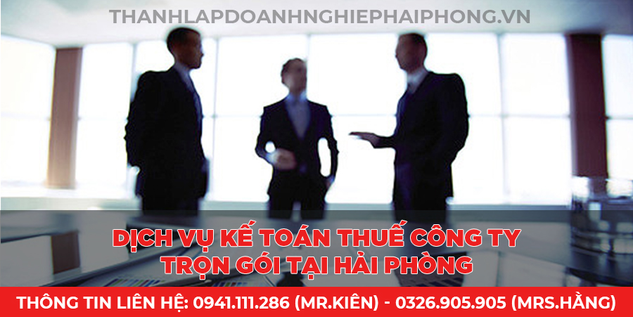 Dịch vụ kế toán thuế công ty trọn gói tại Hải Phòng