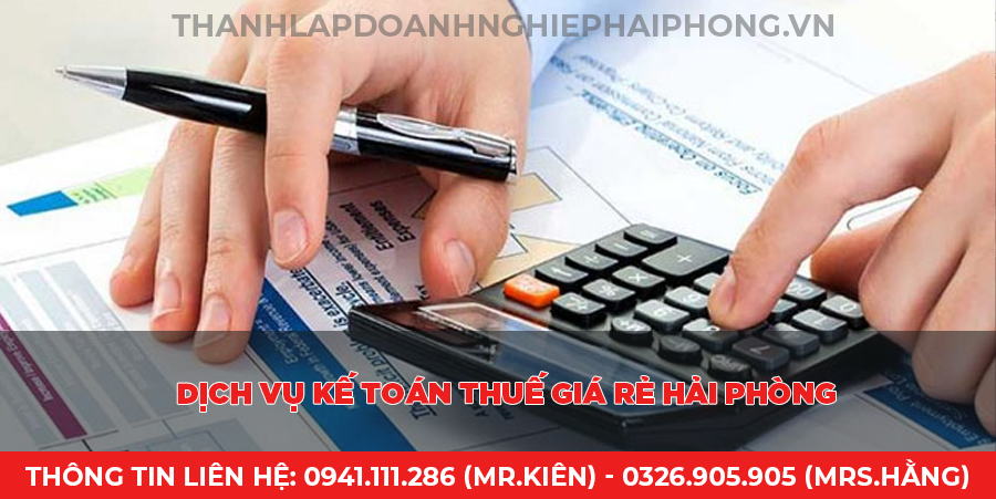 Dịch vụ kế toán thuế giá rẻ Hải Phòng