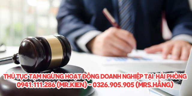 Thủ tục tạm ngừng hoạt động doanh nghiệp tại Hải Phòng