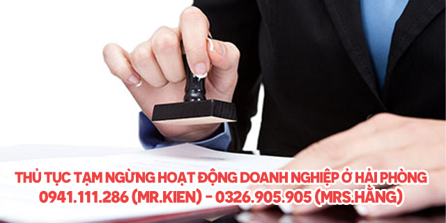 Thủ tục tạm ngừng hoạt động doanh nghiệp ở Hải Phòng