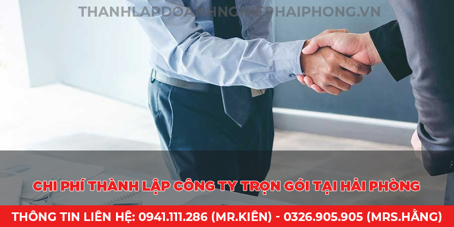 Chi phí thành lập công ty trọn gói tại Hải Phòng