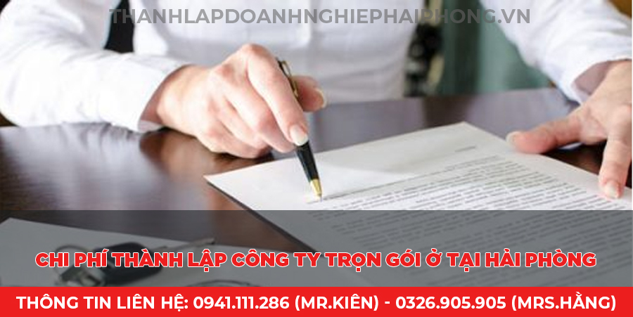 Chi phí thành lập công ty trọn gói ở tại Hải Phòng 