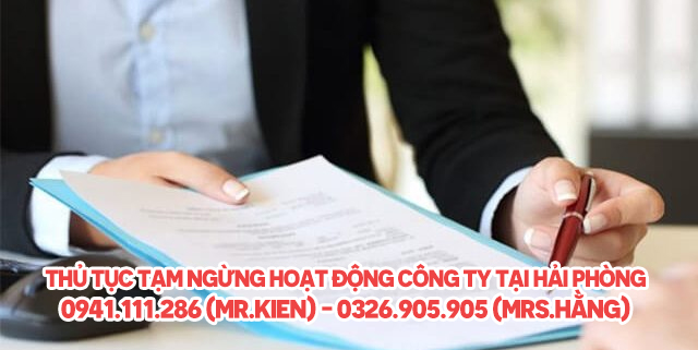 Thủ tục tạm ngừng hoạt động công ty tại Hải Phòng