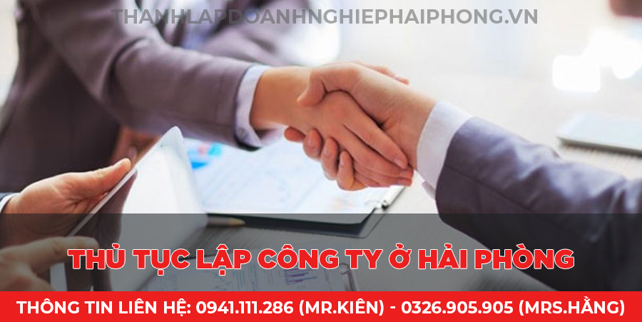 Thủ tục lập công ty ở Hải Phòng