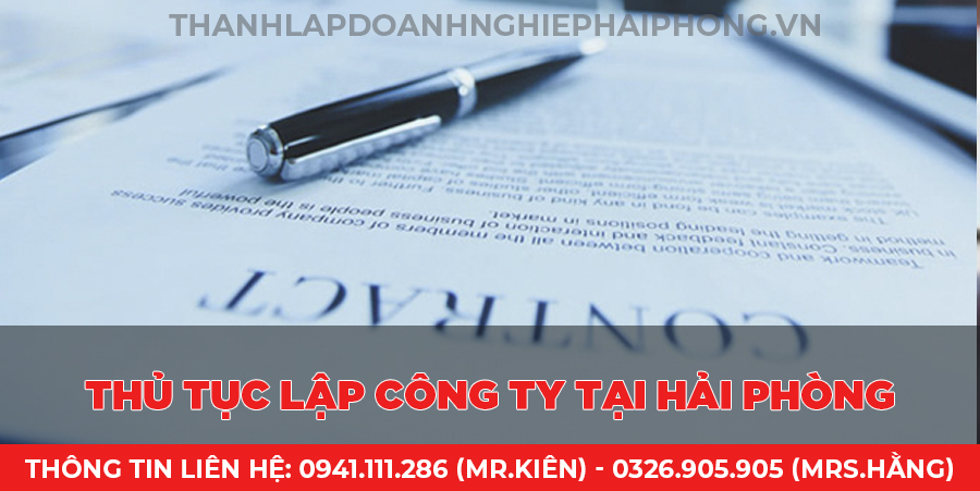 Thủ tục lập công ty tại Hải Phòng